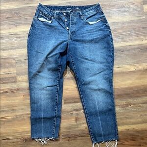 Old Navy Dark Blue Ankle Jeans